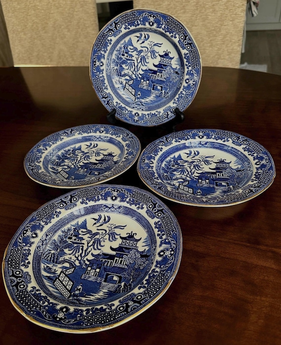 キッチン・食器 burleigh ウイロー ボウル4枚組