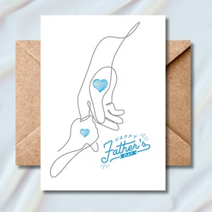 Father's Day Card Fathers Day Card Dad Card Gift for Father Happy Father's Day Card Printable Greeting Card Heart Note Cards