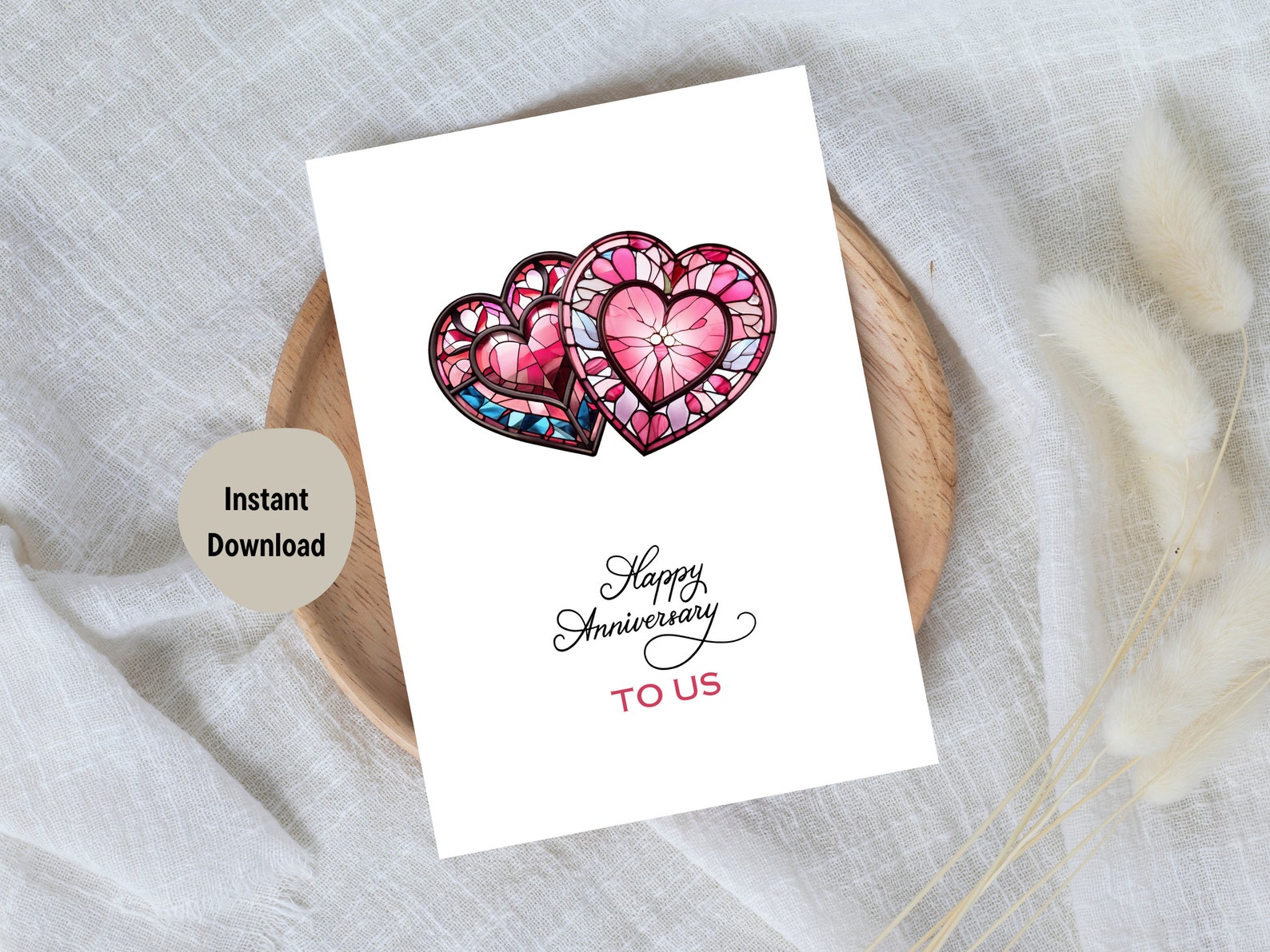 Happy Anniversary Printable Card Happy Anniversary to Us Couple Gift ...