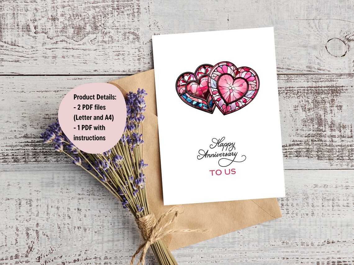 Happy Anniversary Printable Card Happy Anniversary to Us Couple Gift ...