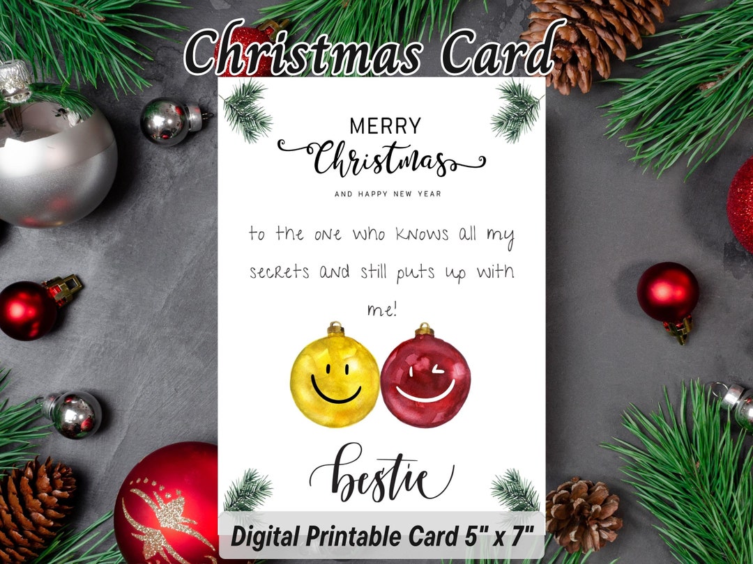 Best Friend Christmas Card, Christmas Card BFF, Special Friend ...