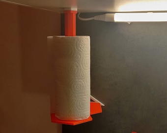 Paper towel holder - For kitchen walls or cabinets. With magnets for easy changing.