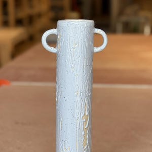 Ceramic Pottery Hand Made Vase, Ceramic flower stem vase, handmade pottery, colorful vases, unique pottery gifts, Sky Blue Flower Vase
