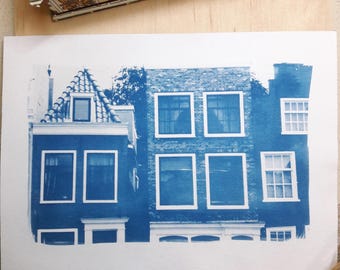 Cyanotype A5 maisons hollandaises