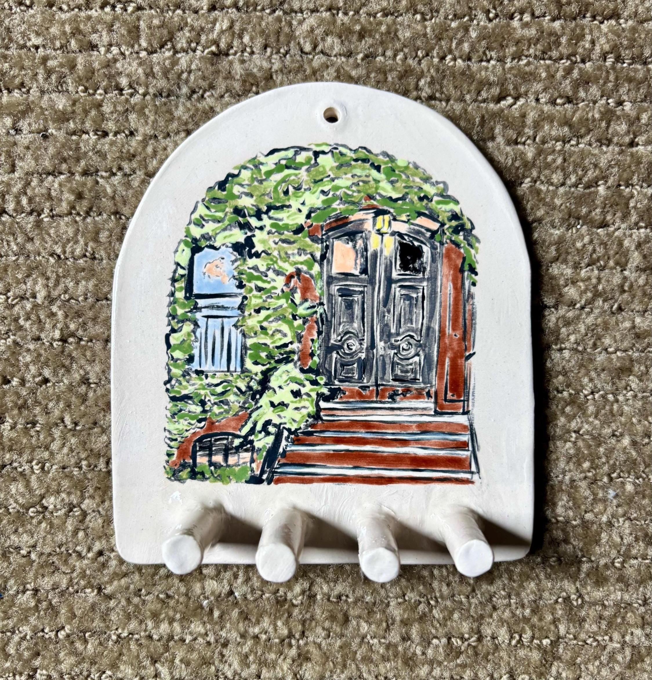 Custom Hand-painted Ceramic Key Holder: Personalized Home Decor - Etsy