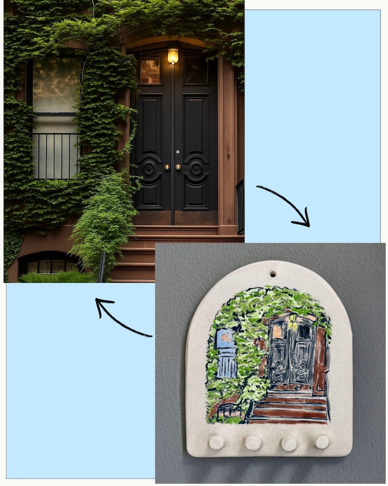 Custom Hand-painted Ceramic Key Holder: Personalized Home Decor - Etsy