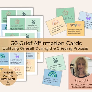 30 cartes d'affirmation inspirantes, soutien pour les cœurs en deuil, téléchargement numérique, impression numérique, citations inspirantes, paroles de guérison, cadeau de sympathie