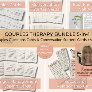 Couples Activities Bundle, Healthy Relationships Therapy, Communication Exercises for Relationship Enrichment