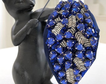 212. NEW The Mediterranean Blue Mosaic Tile Beaded Headband The Mediterranean Blue Mosaic Tile Brooke Shade Exclusive  main image 2