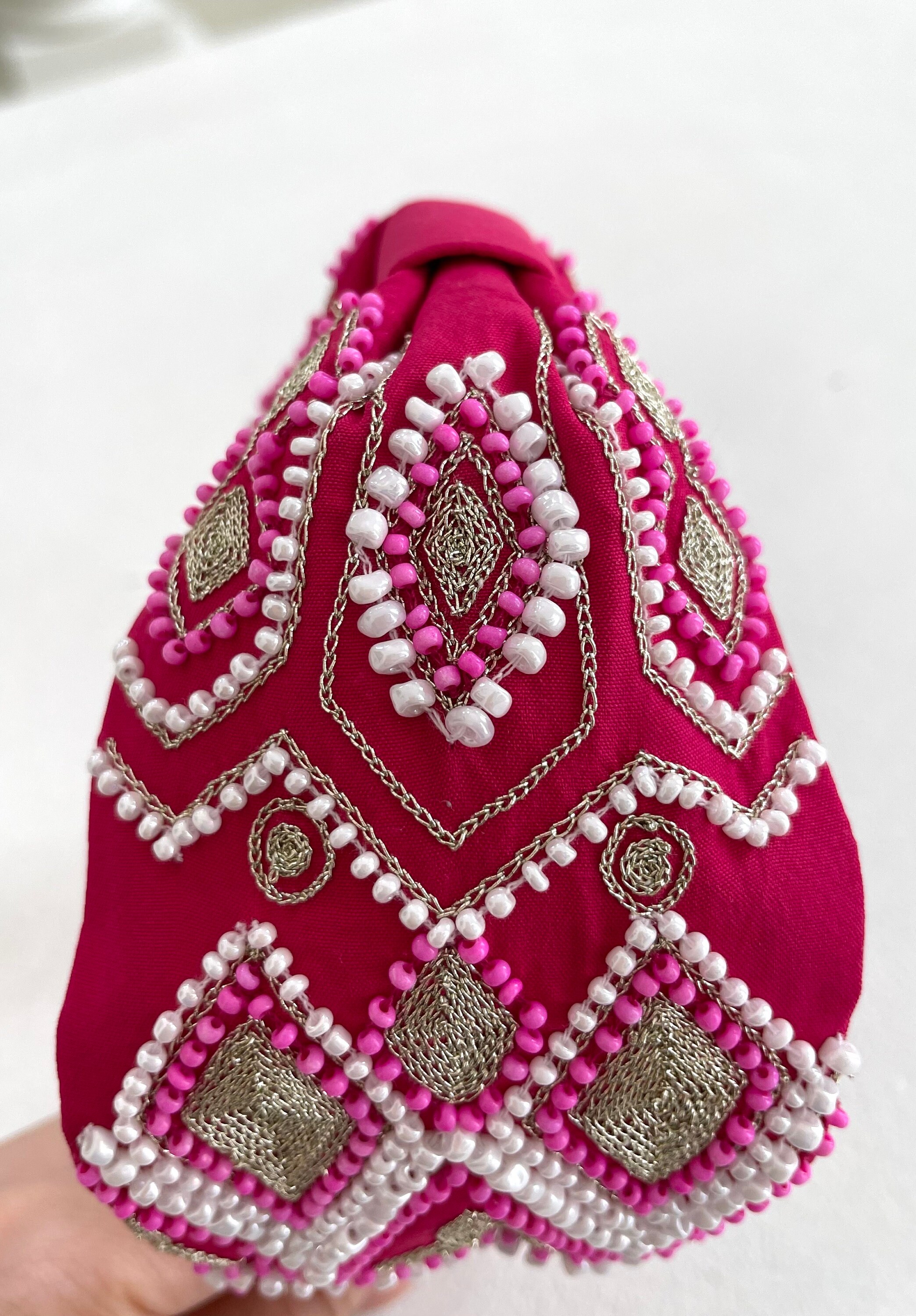 Unique Pretty Gorgeous Hand-sewn Embellished Beaded 
