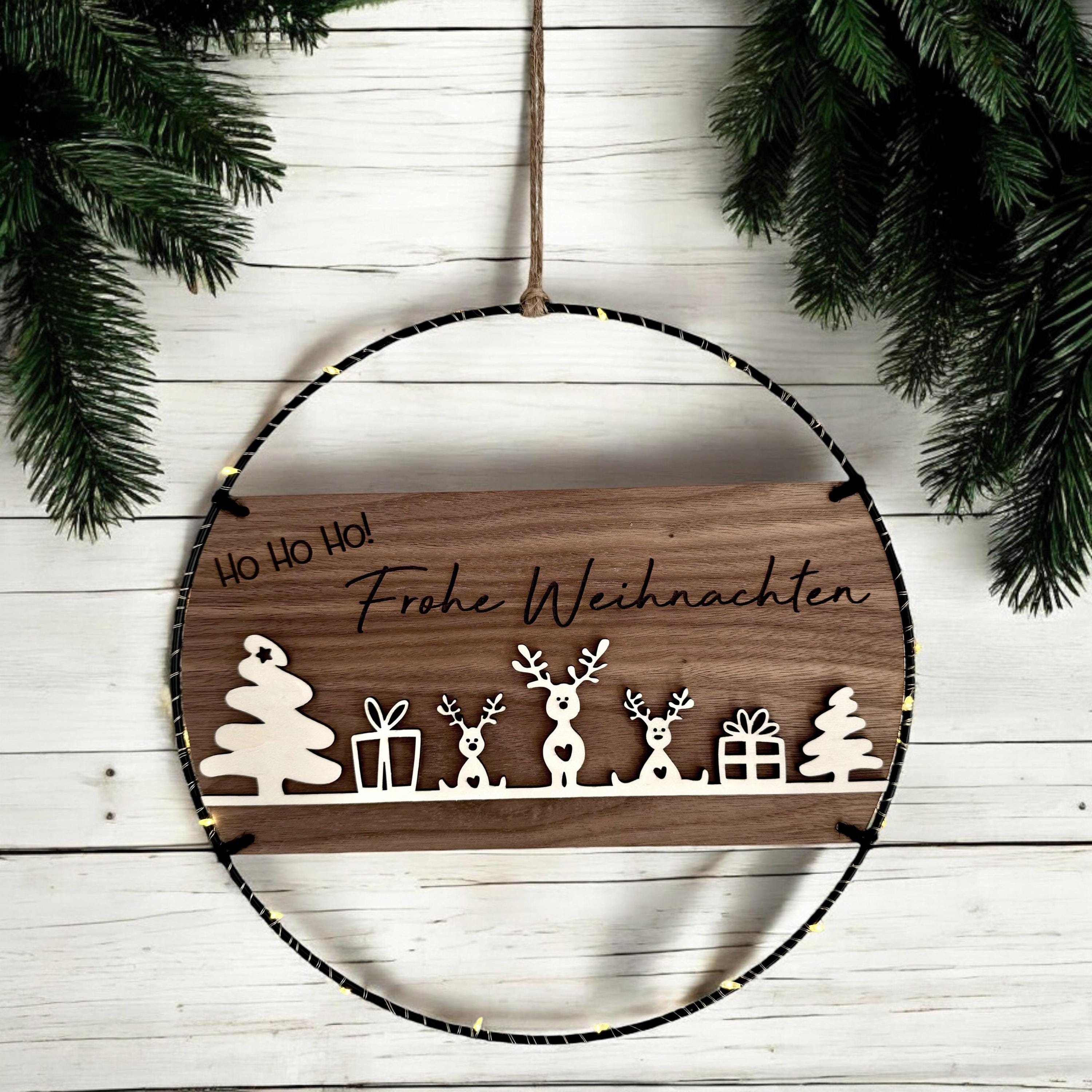 Christmas Concepts® LED Leuchthäuser, 10 Cm - Hängende Papp-Häuschen Mit Warmem Licht Für Weihnachtsbaum-Deko