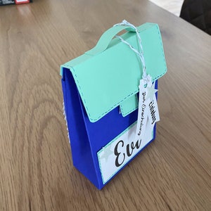 SVG Datei Vorlage 3D Ranzen Einladung Einschulung DIY
