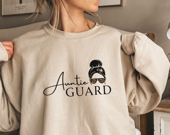 Sweatshirt Cool Aunts Club Pour Tante - Pull Oversize Femme, Imprimé Lettré, Manches Longues, Coupe Décontractée