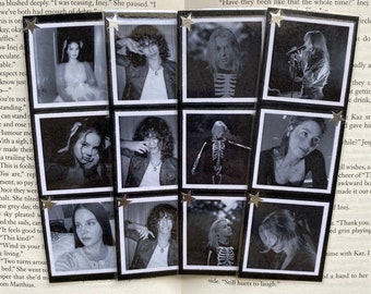 anpassbares laminiertes Sänger-Lesezeichen mit Sternaufklebern / Gracie Abrams, Phoebe Bridgers, Lana del Rey, Conan Gray, Sabrina Carpenter