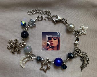 Verstellbares Cluster Armband mit Mitternachts inspiriert