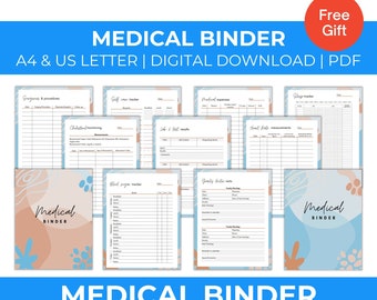 Family Medical Binder | Health Organizer, Records Tracker (Digital Download)