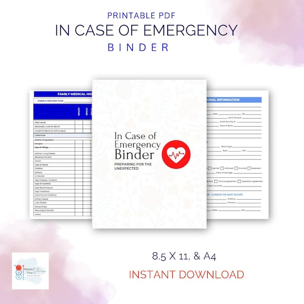 In Case of Emergency | Emergency Preparedness | Get Your Affairs in Order | Printable Documents | Legacy Planner | Personal Emergency Plan