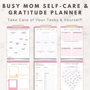 Busy Mom Stress Relief | Printable Daily Organizer | Time Management | Wellness Journal | Working Mom Gift | Daily, Weekly, Monthly Pages |