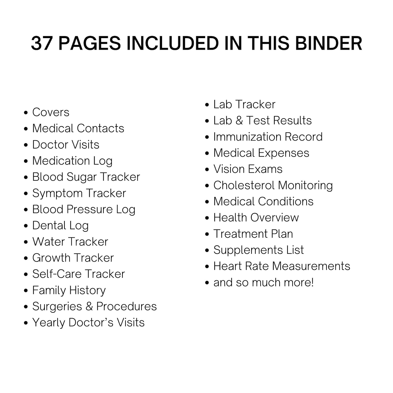 Family Medical Binder | Printable Health Record Organizer ...