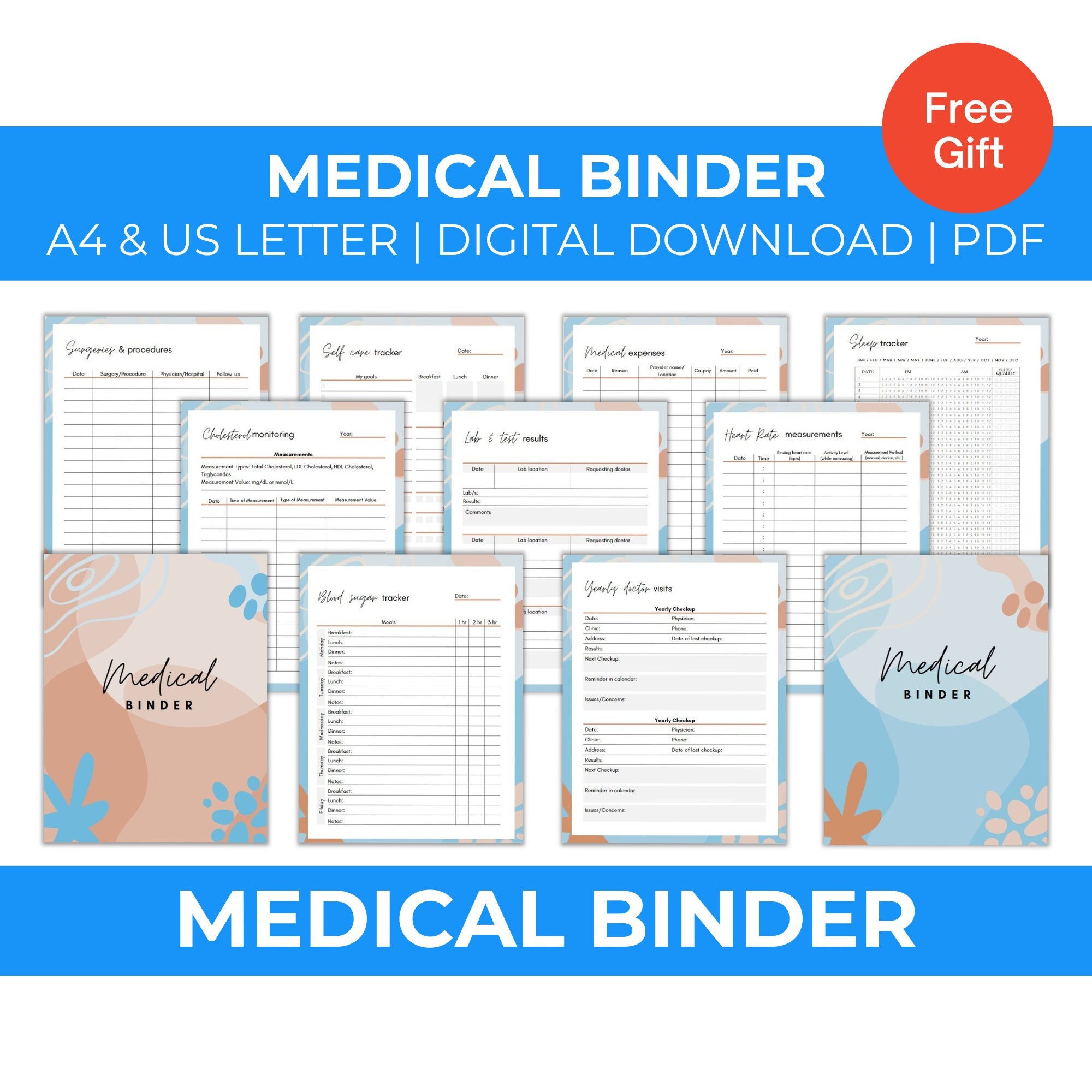 Family Medical Binder | Printable Health Record Organizer ...