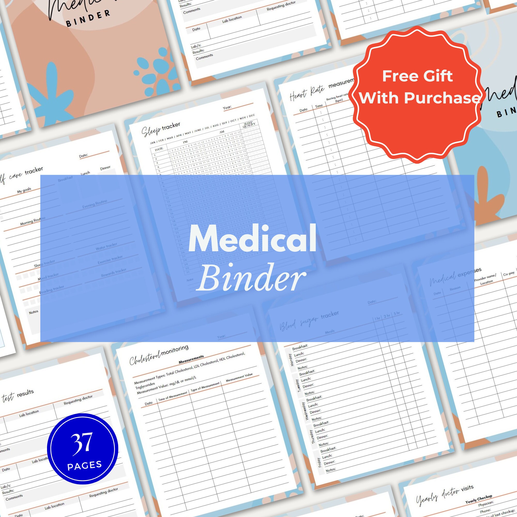 Family Medical Binder | Printable Health Record Organizer ...
