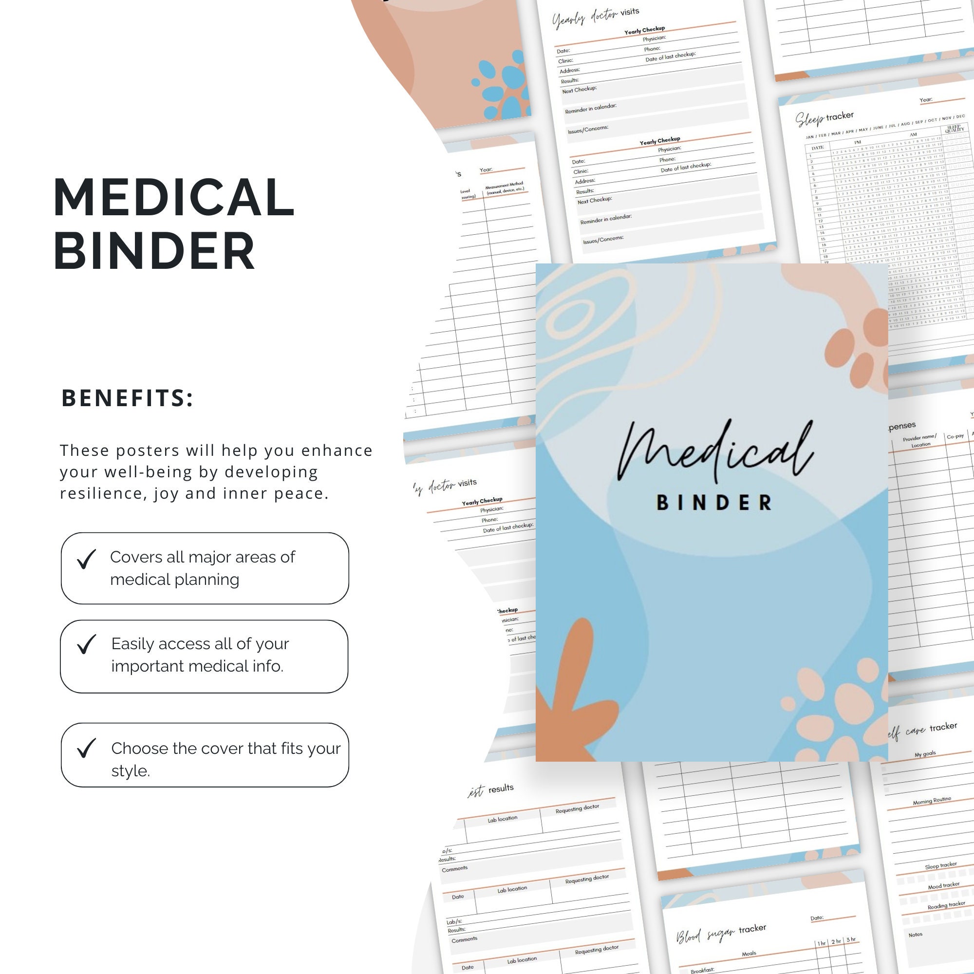 Family Medical Binder | Printable Health Record Organizer ...