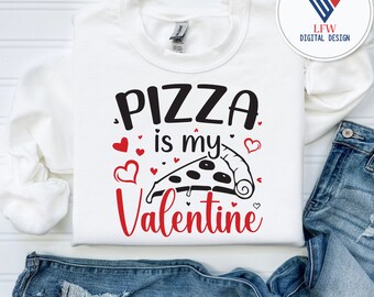 Pizza es mi San Valentín SVG, Día de San Valentín Svg, San Valentín divertido Svg, Pizza divertida Svg, Me encanta la pizza Svg Pizza Lover Svg Valentines Pizza SVG