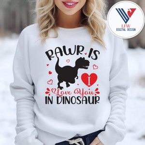 I love You in Dinosaur SVG, Valentine Dinosaur Svg, Dinosaur Svg, Valentine Quote Svg, Valentines Day Svg, Love Heart Svg, Dinosaur Trex Svg