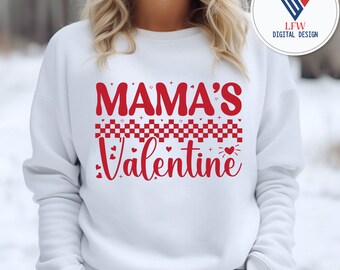 Mama's Valentine SVG, One Loved Mommy Svg, Mommy Valentine Day Svg, Valentine Quote Svg, Valentine's Day Svg, Love Heart Svg, Valentine Svg