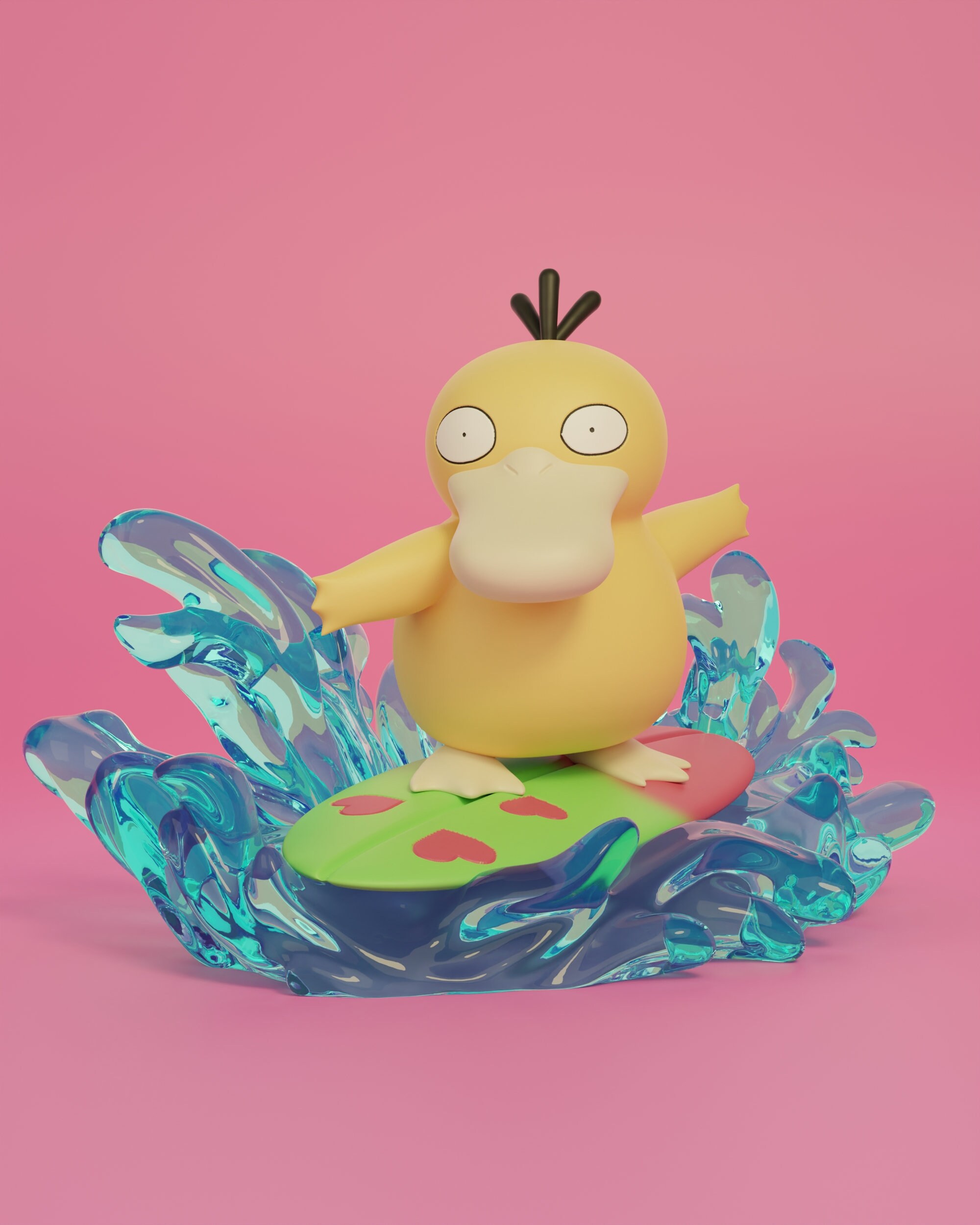 Jouet Bandai Pokemon - Figurine Psykokwak Et Ramoloss - Diorama