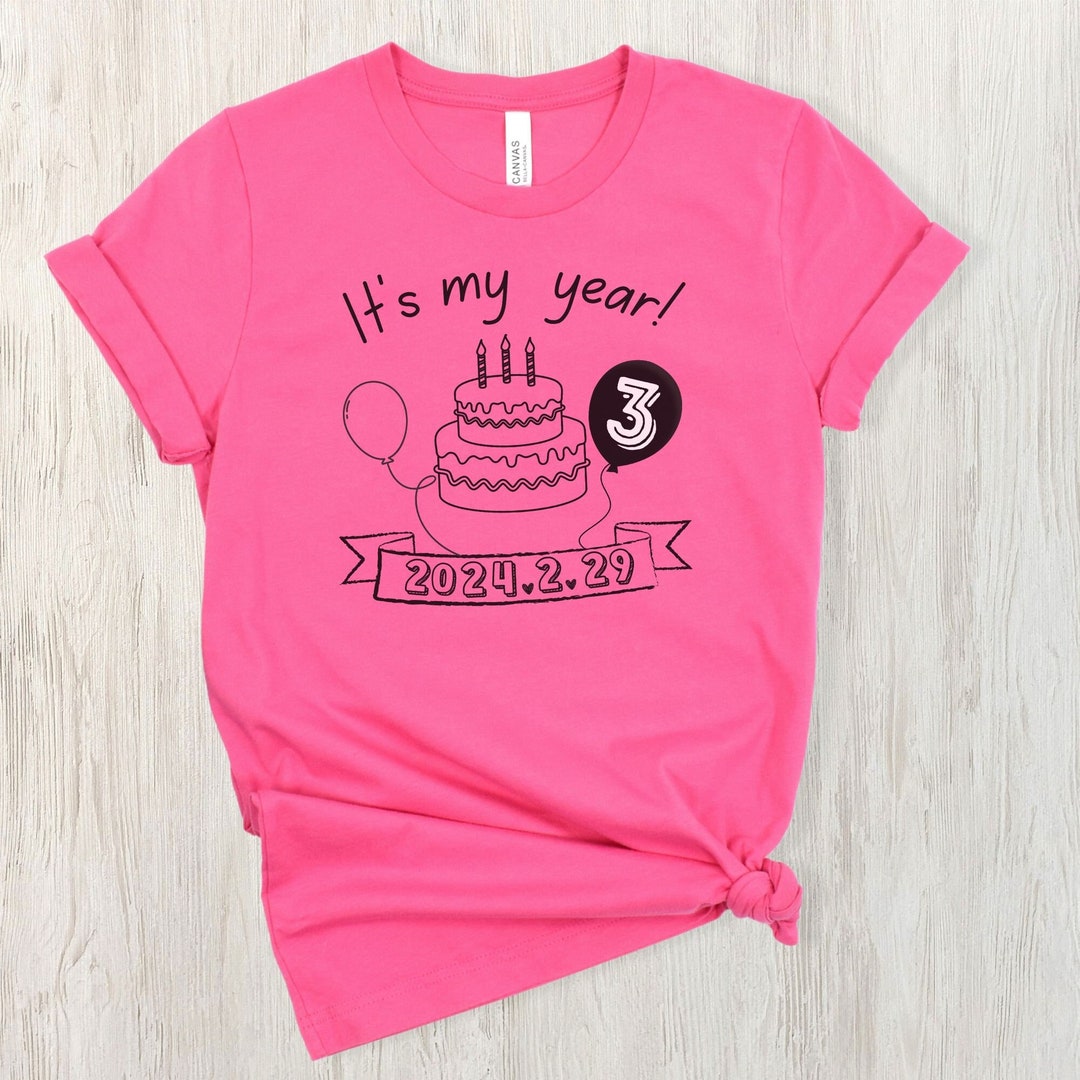 Custom 2024 Leap Year Birthday T Shirt Gift for Her Leap Year Birth Day
