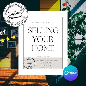 Customizable Real Estate Seller Guide Bundle, Real Estate Template, Real Estate Seller Packet, Presentation Packet, Canva