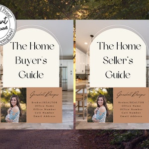 Real Estate Buyer and Seller Guide, Marketing Template BUNDLE, PRINTABLE Real Estate Buyer & Seller Packet, CUSTOMIZABLE Agent Guide, Canva