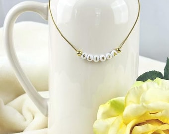 Collier personnalisé or/argent • Collier prénom personnalisé • Bijoux minimalistes • Cadeau fait main