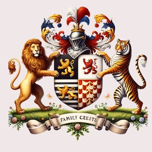 Unique AI-Enhanced Family Crests - The Perfect Gift for Families and Couples!
