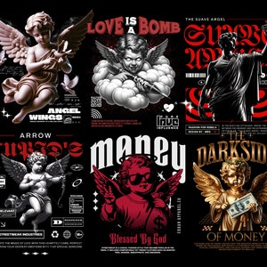 Angel Streetwear T-shirtdesignpaket (digital nedladdning) bild 8