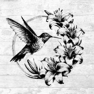 Hummingbird Svg, Hummingbird Clipart, Hummingbird Flowers Svg, Humming Bird Svg, Bird svg, Hummingbird Vector, Hummingbird Cricut Cut file
