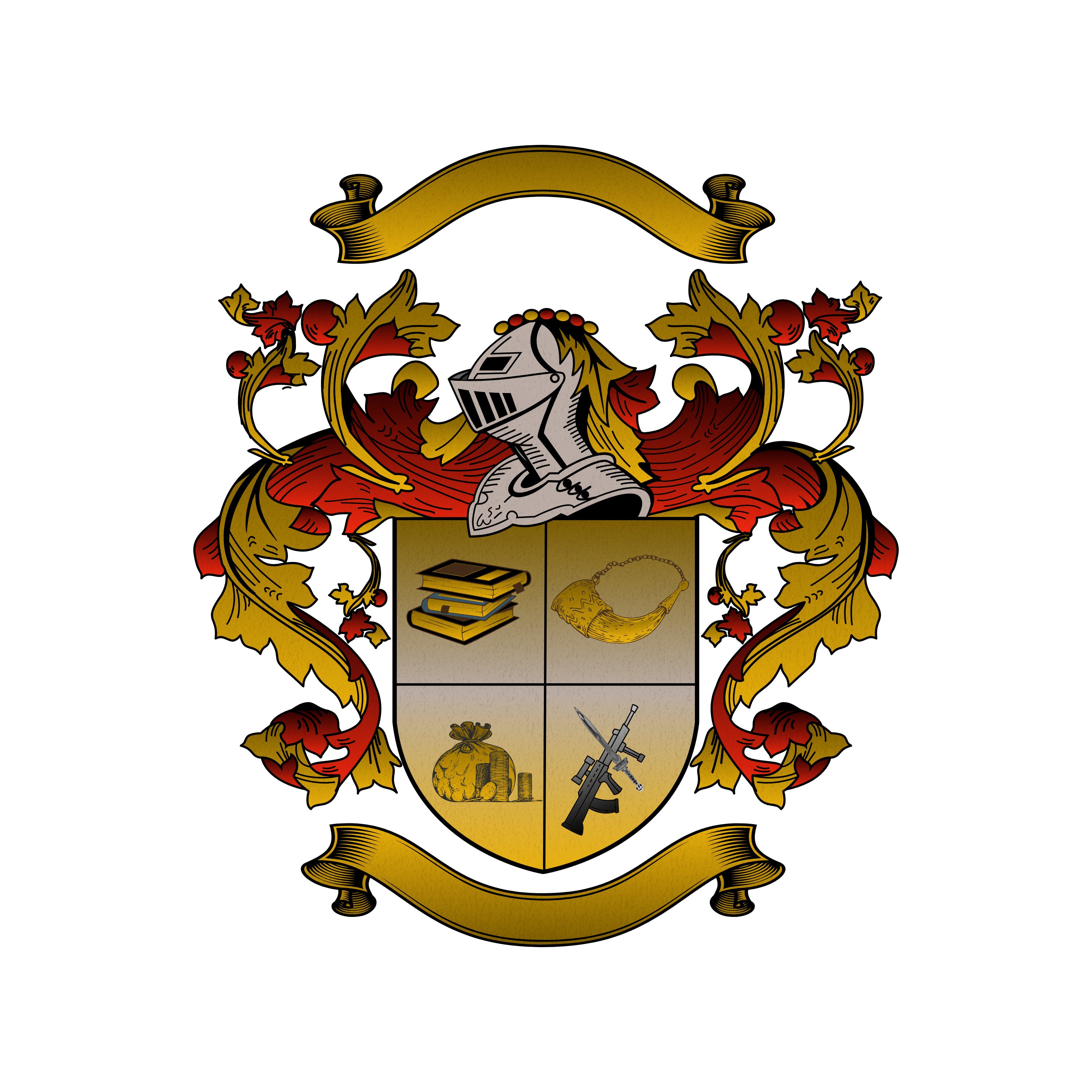 Complex Custom Family Coat of Arms/family Crest or Logo, Personalized Etsy
