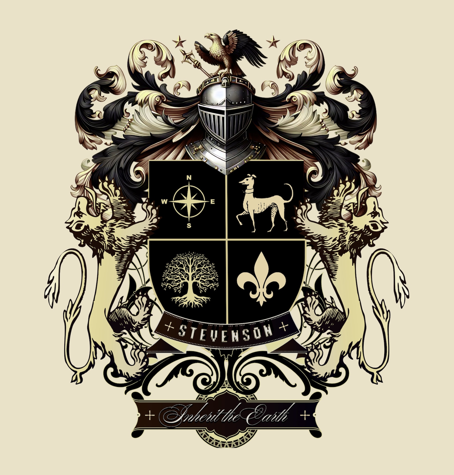 Personalized Family Crest Logo Design | Custom Coat of Arms (digital ...