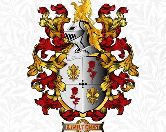 family crest coat of arms | custom logo design | family crest,A coat of arms crest heraldic medieval knight or royal family shield.