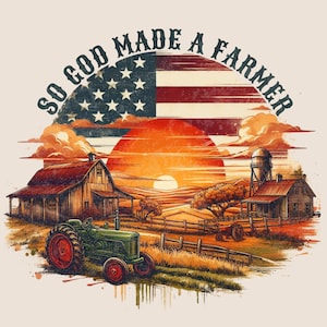 God Made a Farmer PNG | Ranchy PNG | Punchy PNG | Digital Download | Sublimation Design | Instant Digital Download