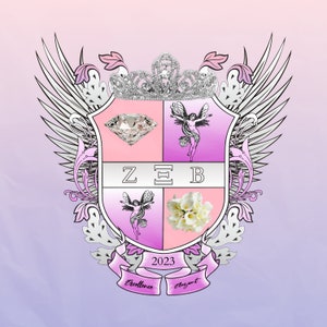 Personalized family crests - Retriver design coat of arms, Wedding, New Home, Anniversary, Family Gift.