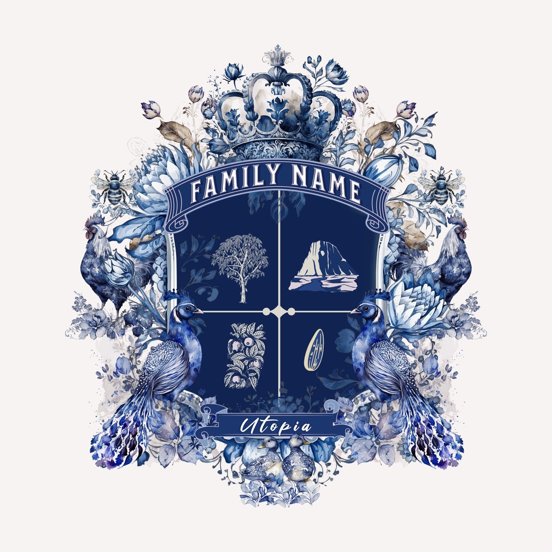 Family Crest Coat of Arms Custom Logo Design , CUSTOM CREST, Watercolor ...