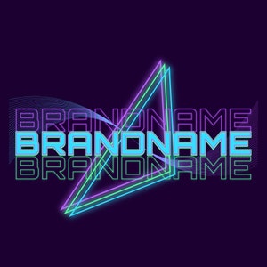 Y2K logo, neon light, 80s retro, Custom Logo designs