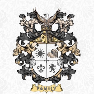 family crest coat of arms | custom logo design | family crest,A coat of arms crest heraldic medieval knight or royal family shield.