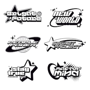 Y2K Logo Collection - Unique 2000s Aesthetic for Streetwear Brands