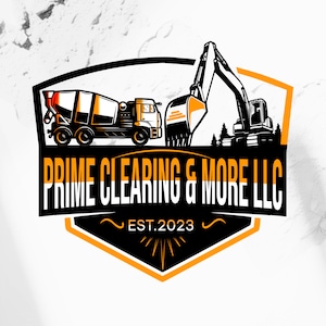 custom logo , trucking logo - truck logo - excavator logo - vehicle - custom logo -concrete truck, skid steer and excavator logo,