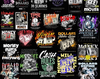 75+ Optimum Streetwear Money PNG Designs Bundle: T-Shirt Graphics, Cash-themed Patterns, and More - Includes 75 High-Quality PNG Files
