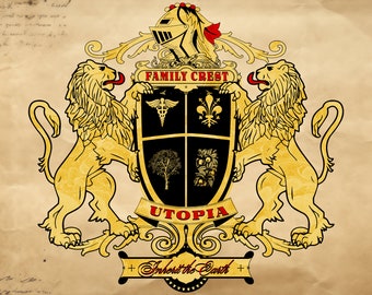 family crest coat of arms | custom logo design | family crest | A Lineage of Bravery