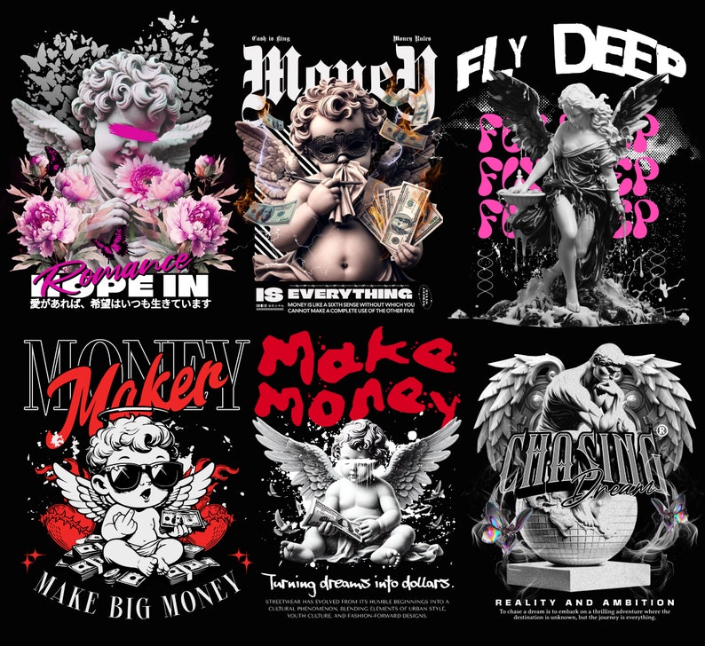 Angel Streetwear T-shirtdesignpaket (digital nedladdning) bild 7